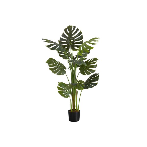 Black Green 55-Inch Indoor Faux Fake Floor Potted Real Touch Artificial Plant, image 1